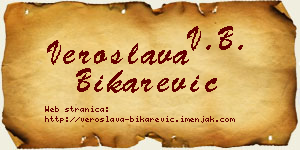 Veroslava Bikarević vizit kartica